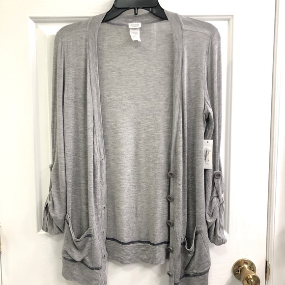 Charming Charlie Sweaters - Charming Charlie | size S | grey button cardigan